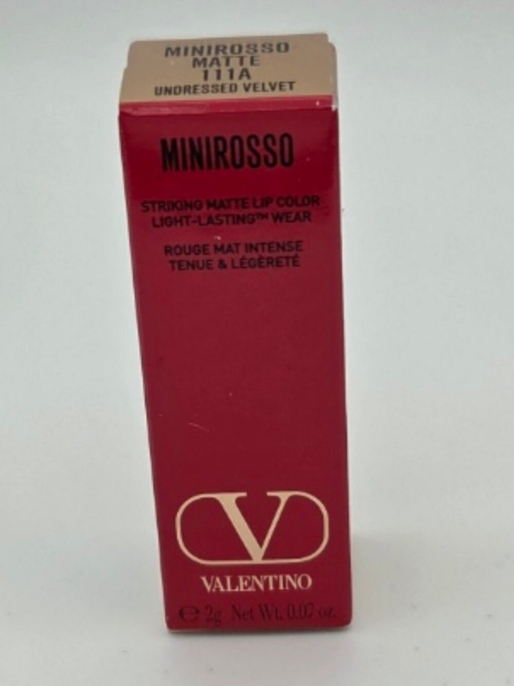 NIB VALENTINO MINIROSSO Matte Lip Color - 111A Undressed Velvet - New in Box